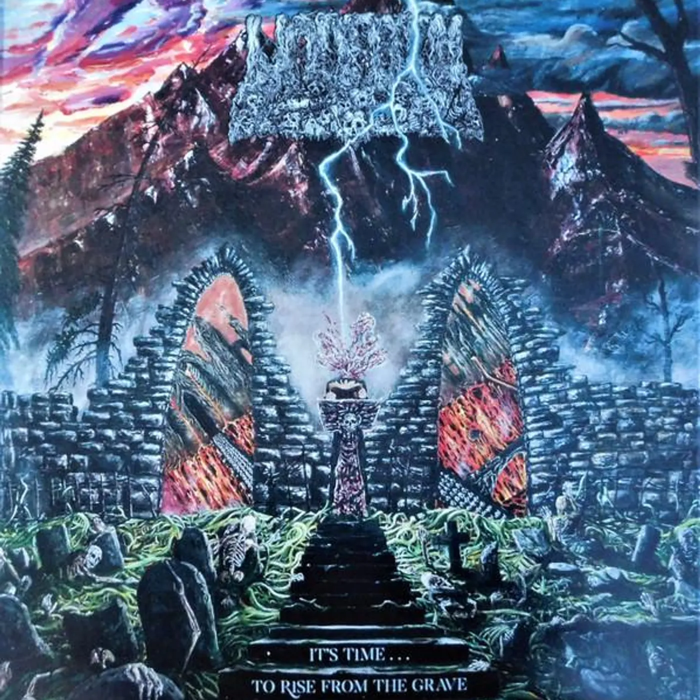 Undeath It's Time...to Rise From The Grave Vinyl Record (Clear/Cemetary Moss) Vinyl Record