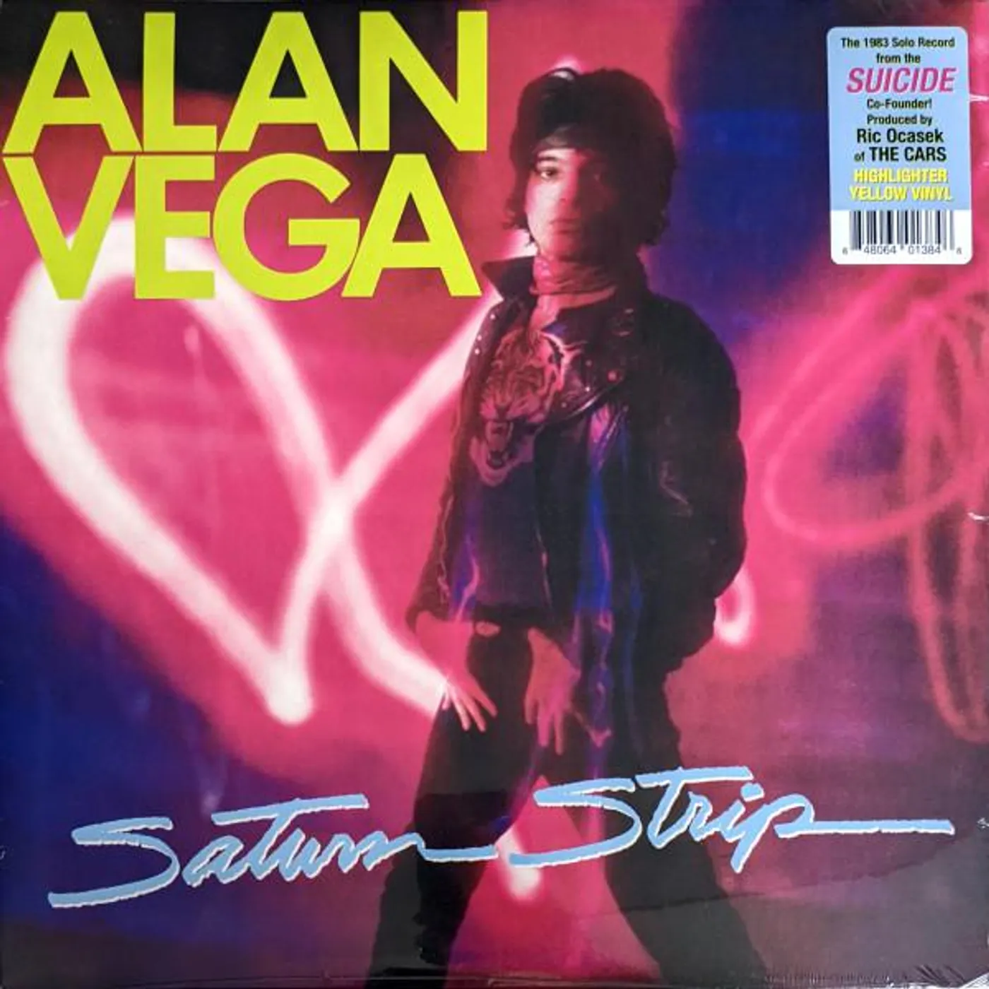 Alan Vega SATURN STRIP (HIGHLIGHTER YELLOW VINYL) Vinyl Record
