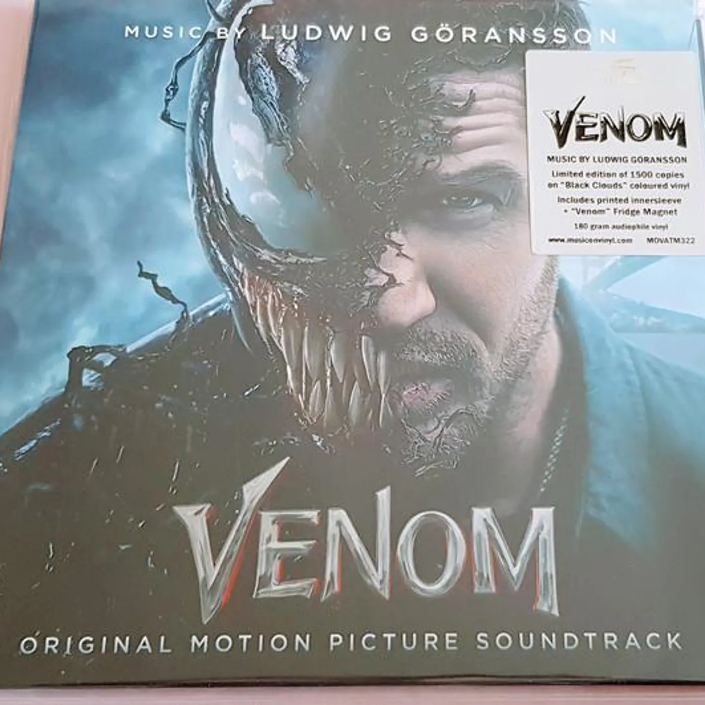 Ludwig Göransson VENOM Original Soundtrack (LIMITED/BLACK CLOUDS CRYSTAL CLEAR & BLACK MARBLED VINYL/180G/GATEFOLD W/ FOIL FINISH) Vinyl Record