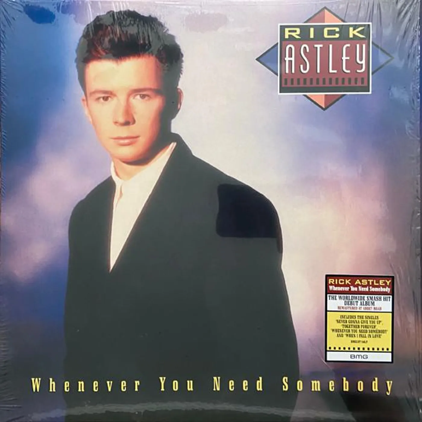 Rick Astley WHENEVER YOU NEED SOMEBODY (2022 REMASTER) Vinyl Record