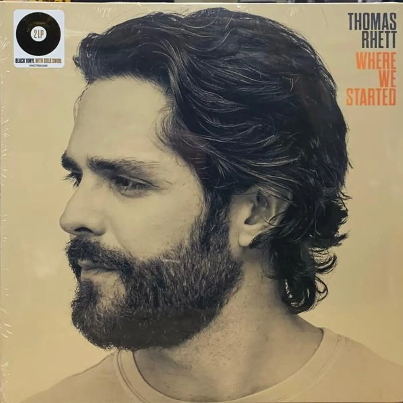 Thomas Rhett WHERE WE STARTED (BLACK WITH GOLD SWIRL VINYL/2LP) Vinyl Record