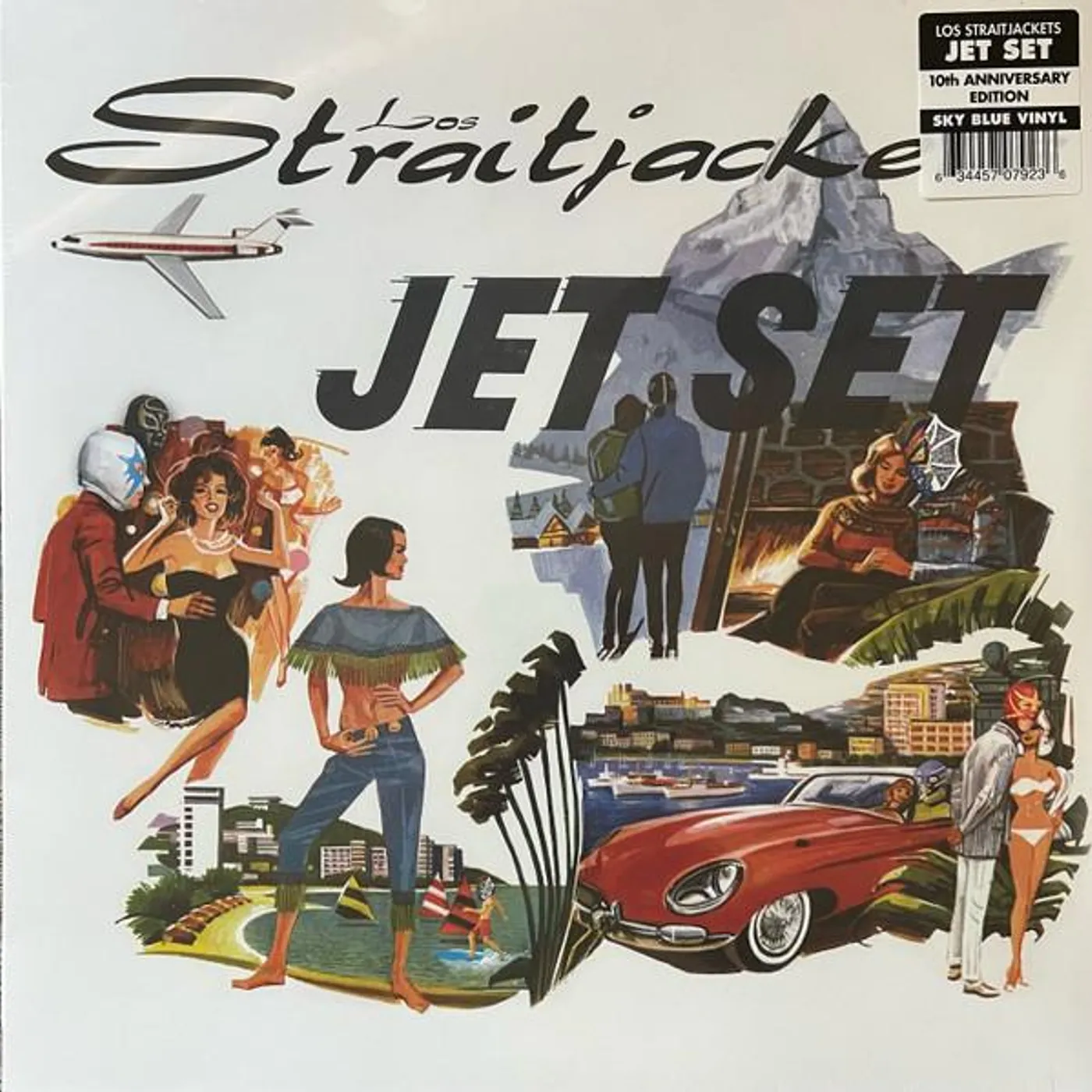 Los Straitjackets JET SET (10TH ANNIVERSARY/SKY BLUE VINYL) Vinyl Record