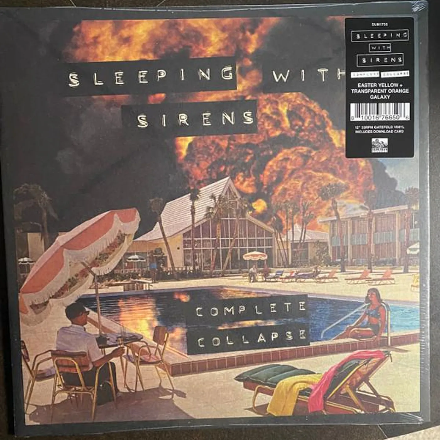 Sleeping With Sirens COMPLETE COLLAPSE (EASTER YELLOW/TRANSLUCENT ORANGE VINYL) Vinyl Record