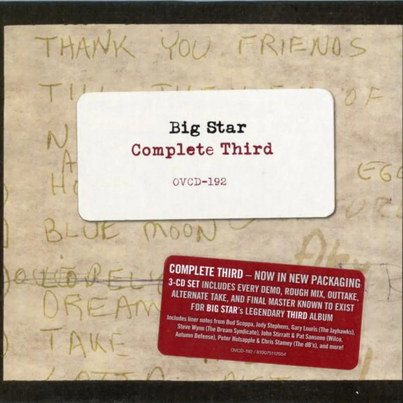 Big Star COMPLETE THIRD CD