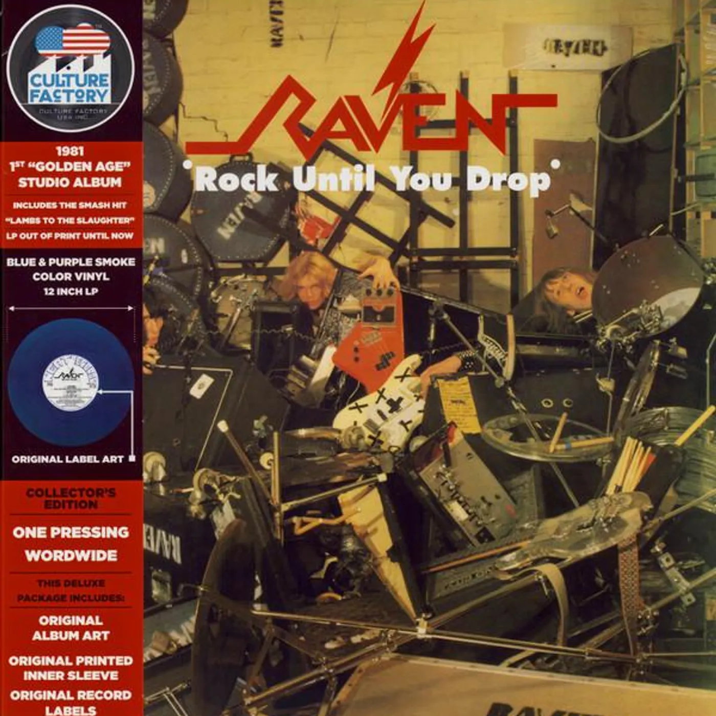 Raven ROCK UNTIL YOU DROP (PURPLE SMOKE VINYL) Vinyl Record
