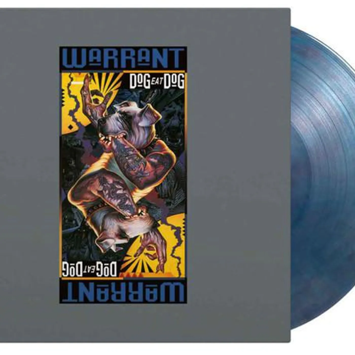 Warrant DOG EAT DOG (BLUE & RED MARBLED VINYL) Vinyl Record