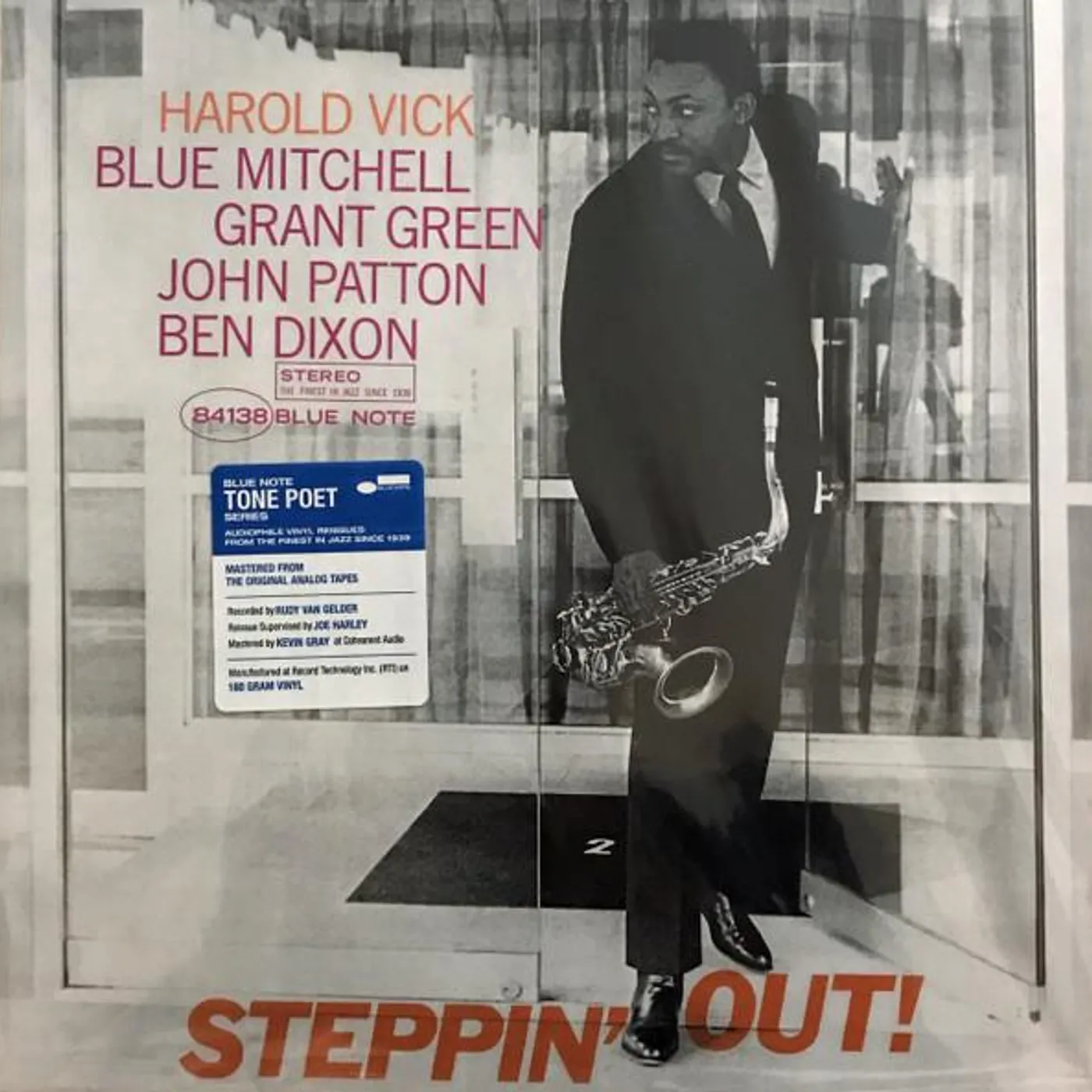 Harold Vick STEPPIN' OUT (BLUE NOTE TONE POET SERIES) Vinyl Record