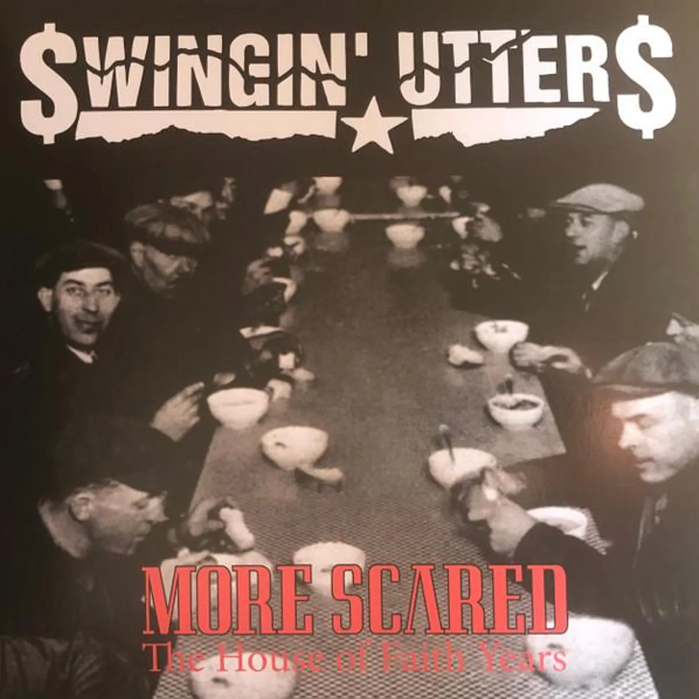 Swingin' Utters MORE SCARED (BLACK/WHITE VINYL) Vinyl Record