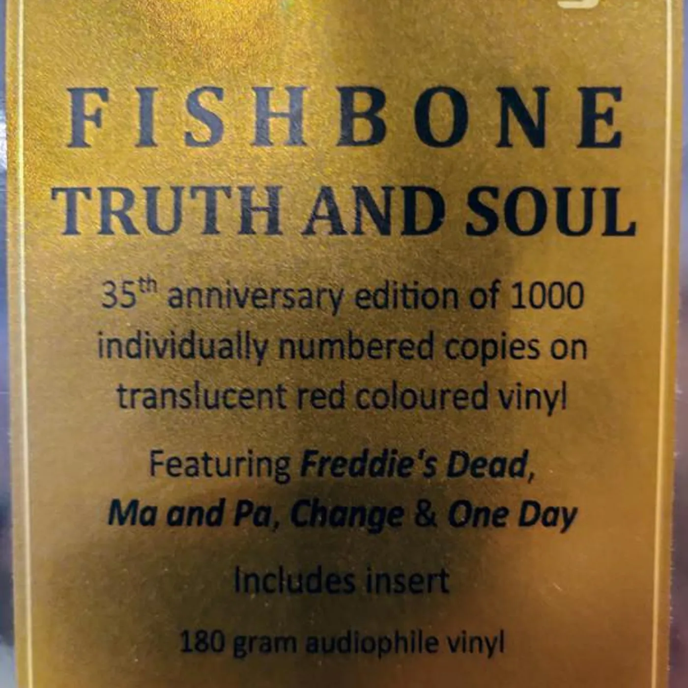 Fishbone TRUTH & SOUL 35TH ANNIV (TRANSLUCENT RED VINYL/180G) Vinyl Record