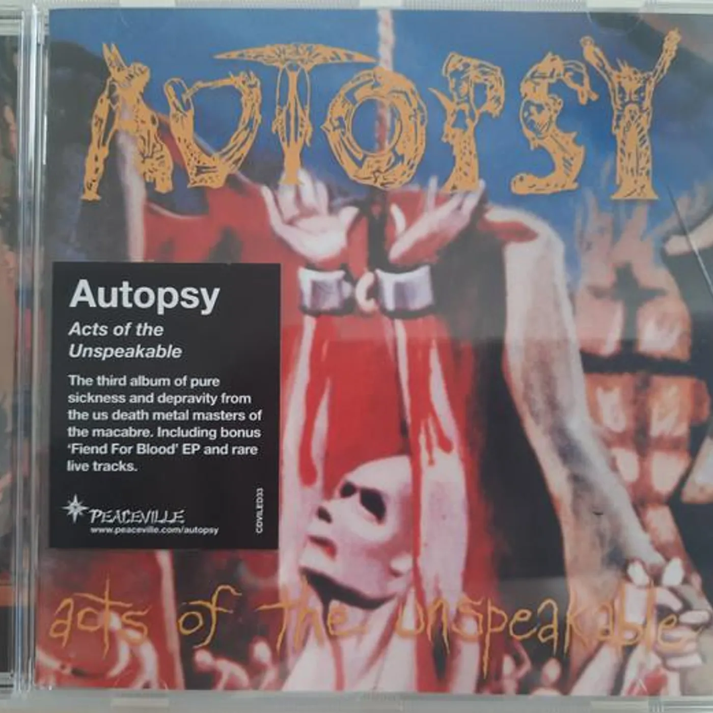 Autopsy ACTS OF THE UNSPEAKABLE CD