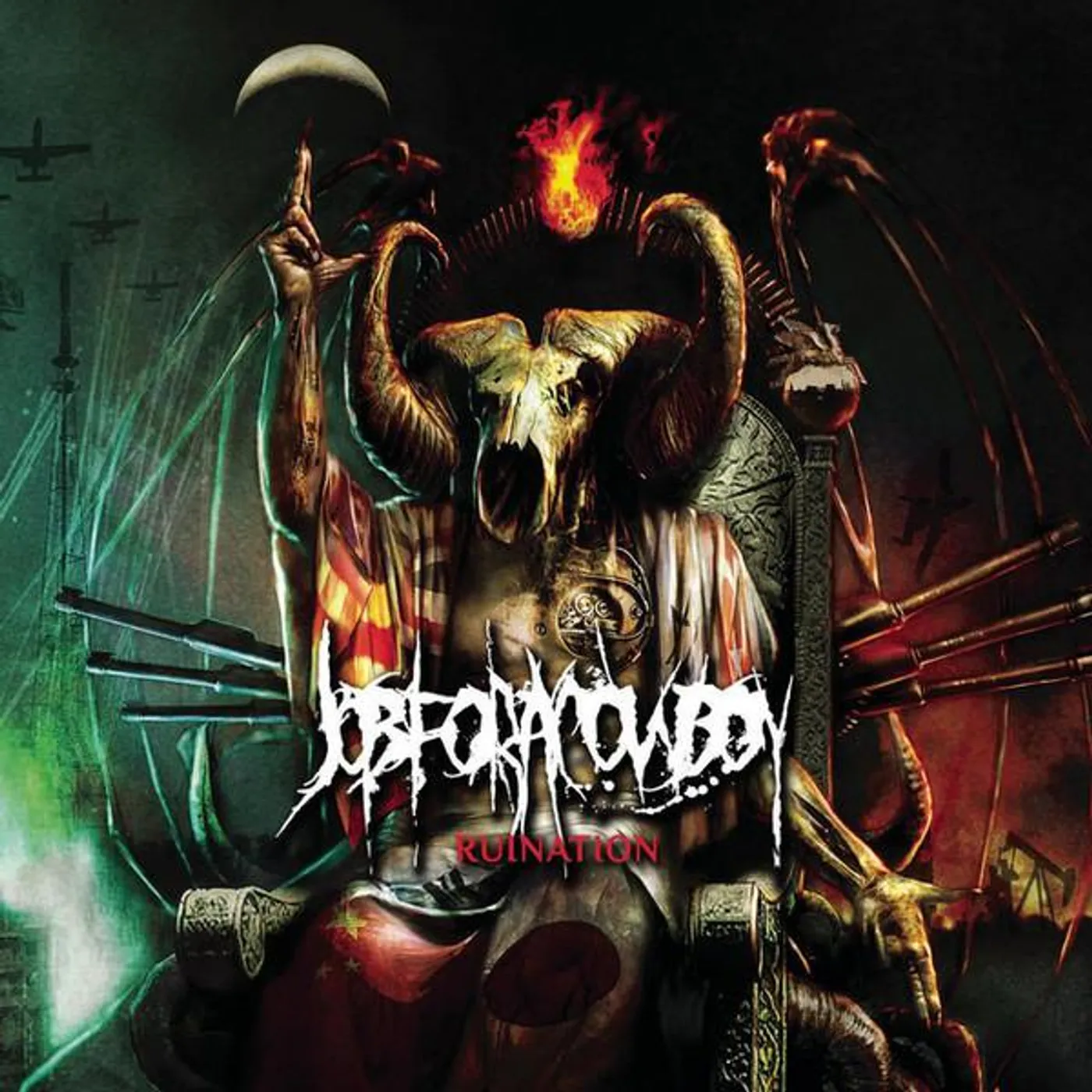 Job For A Cowboy RUINATION (GREEN MARBLE VINYL) Vinyl Record