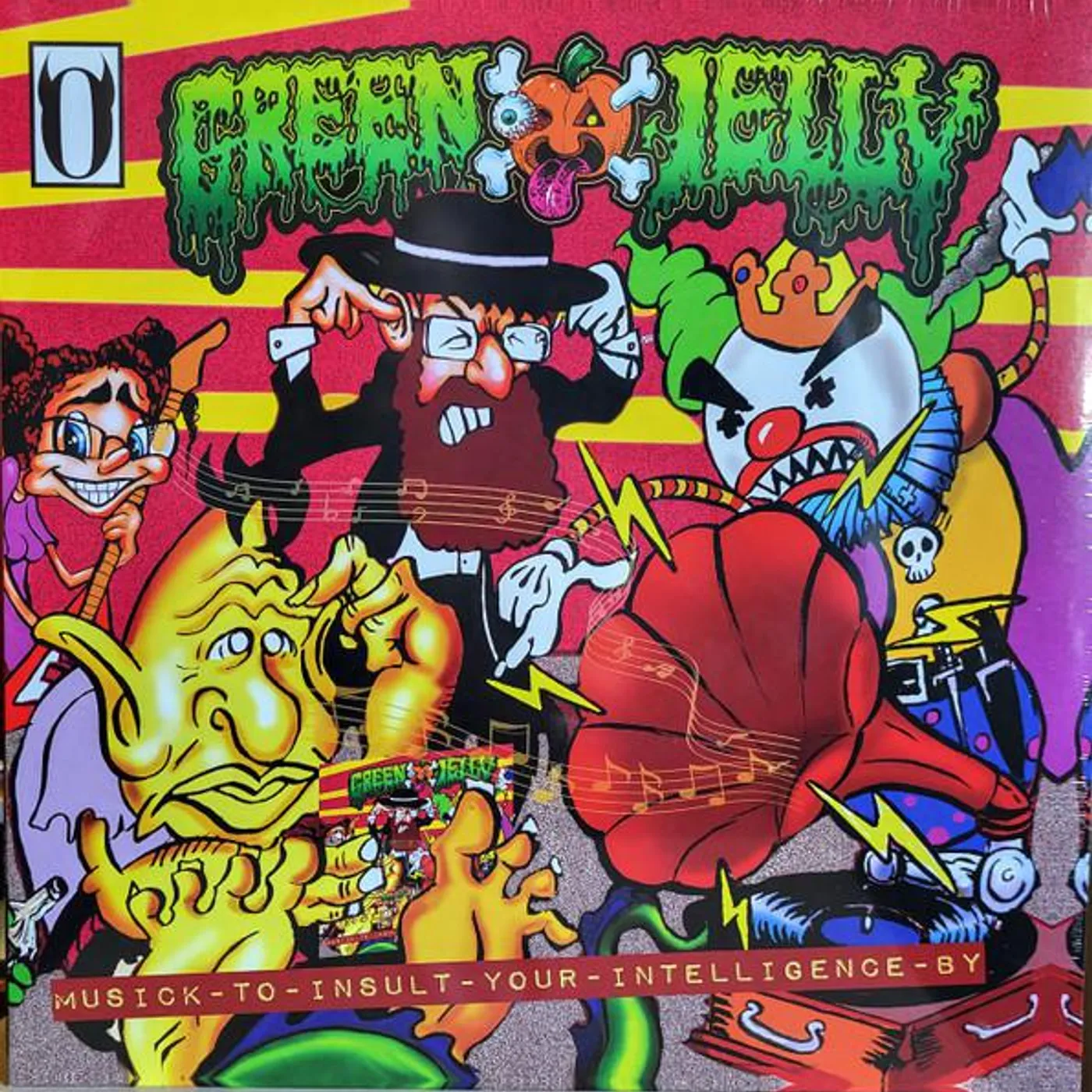 Green Jelly MUSICK TO INSULT YOUR INTELLIGENCE BY (ORANGE/BLACK SPLATTER VINYL/REMASTERED) (RSD) Vinyl Record