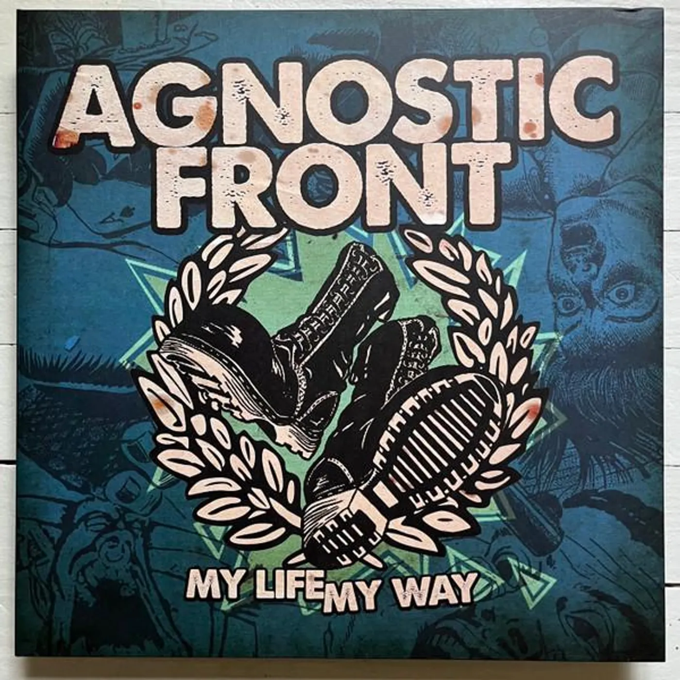 Agnostic Front My Life My Way (Olive Green & Transparent Blue) Vinyl Record
