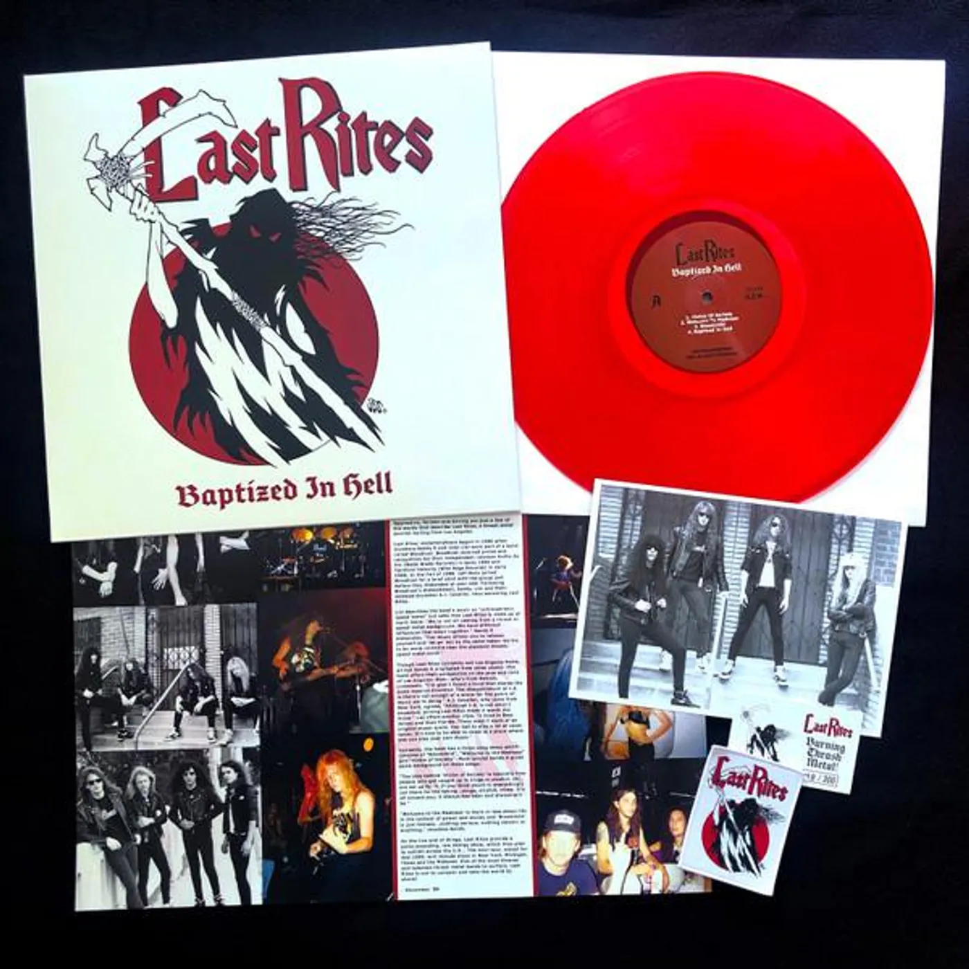 Last Rites BAPTIZED IN HELL Vinyl Record