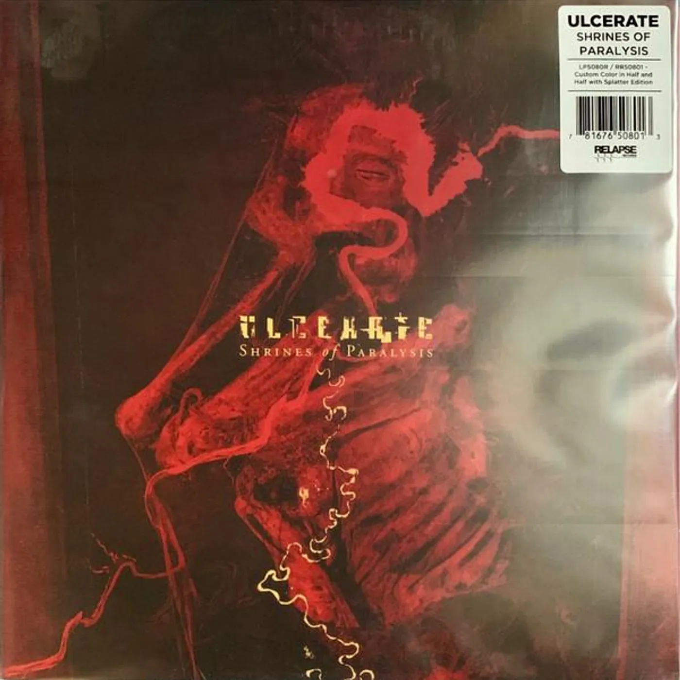 Ulcerate Shrines Of Paralysis (Black Trans. Gold & Red Half & Half W/ Red, Gold & Black Splatter Vinyl/2LP) Vinyl Record