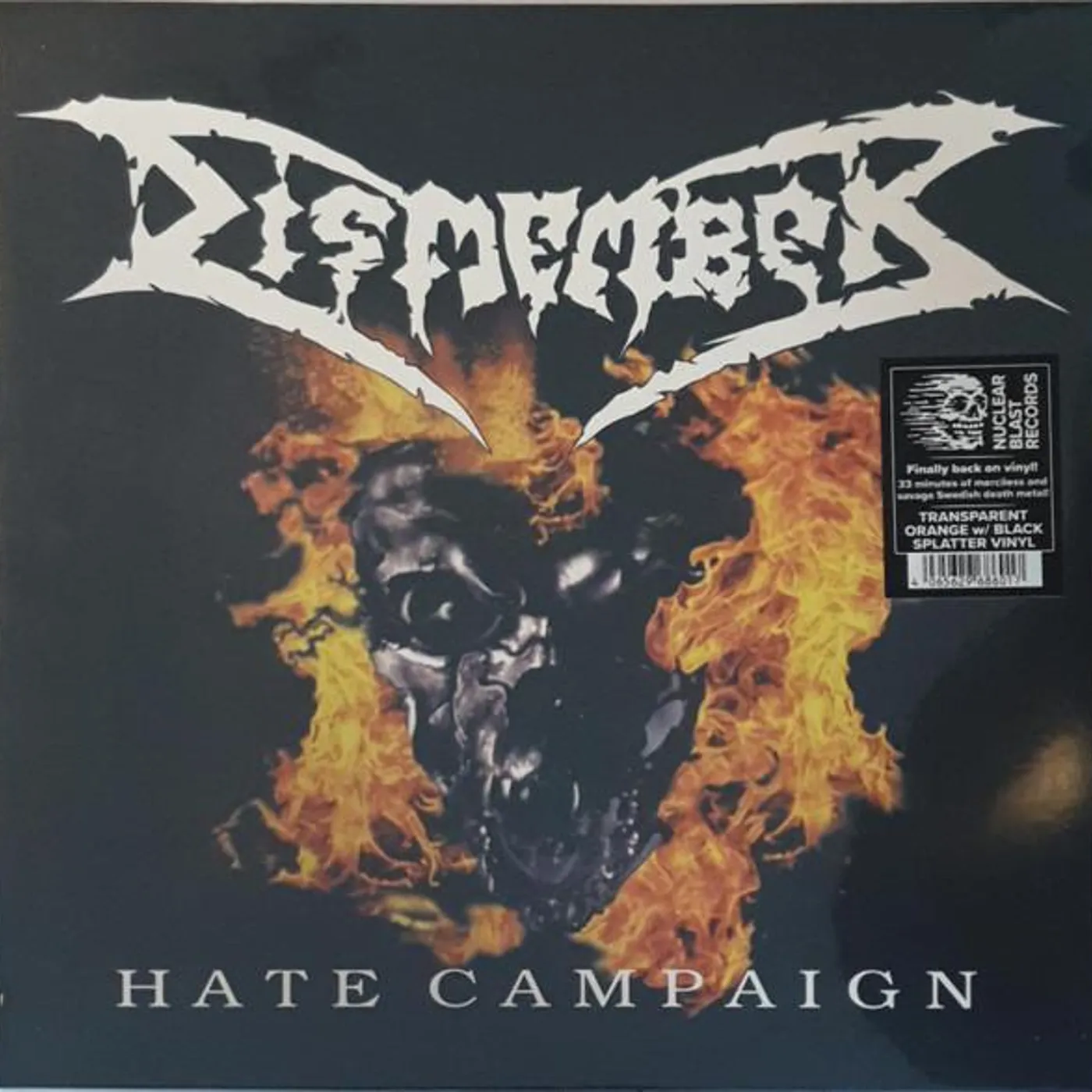 Dismember Hate Campaign (Transparent Orange W/ Black Splatter Vinyl/Reissue) Vinyl Record