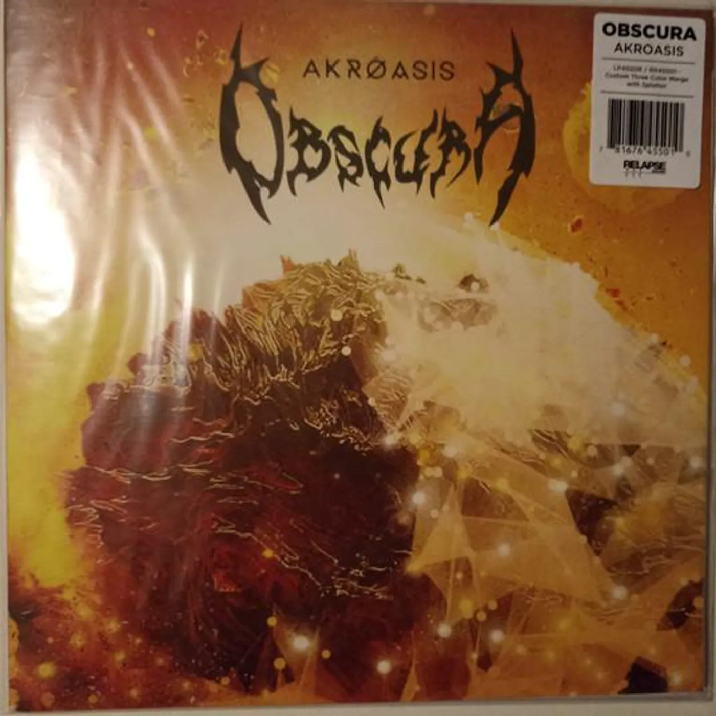 Obscura AKROASIS (RED, MUSTARD YELLOW & BONE WHITE W/ BLOOD RED, NEON YELLOW & BONE WHITE SPLATTER VINYL) Vinyl Record