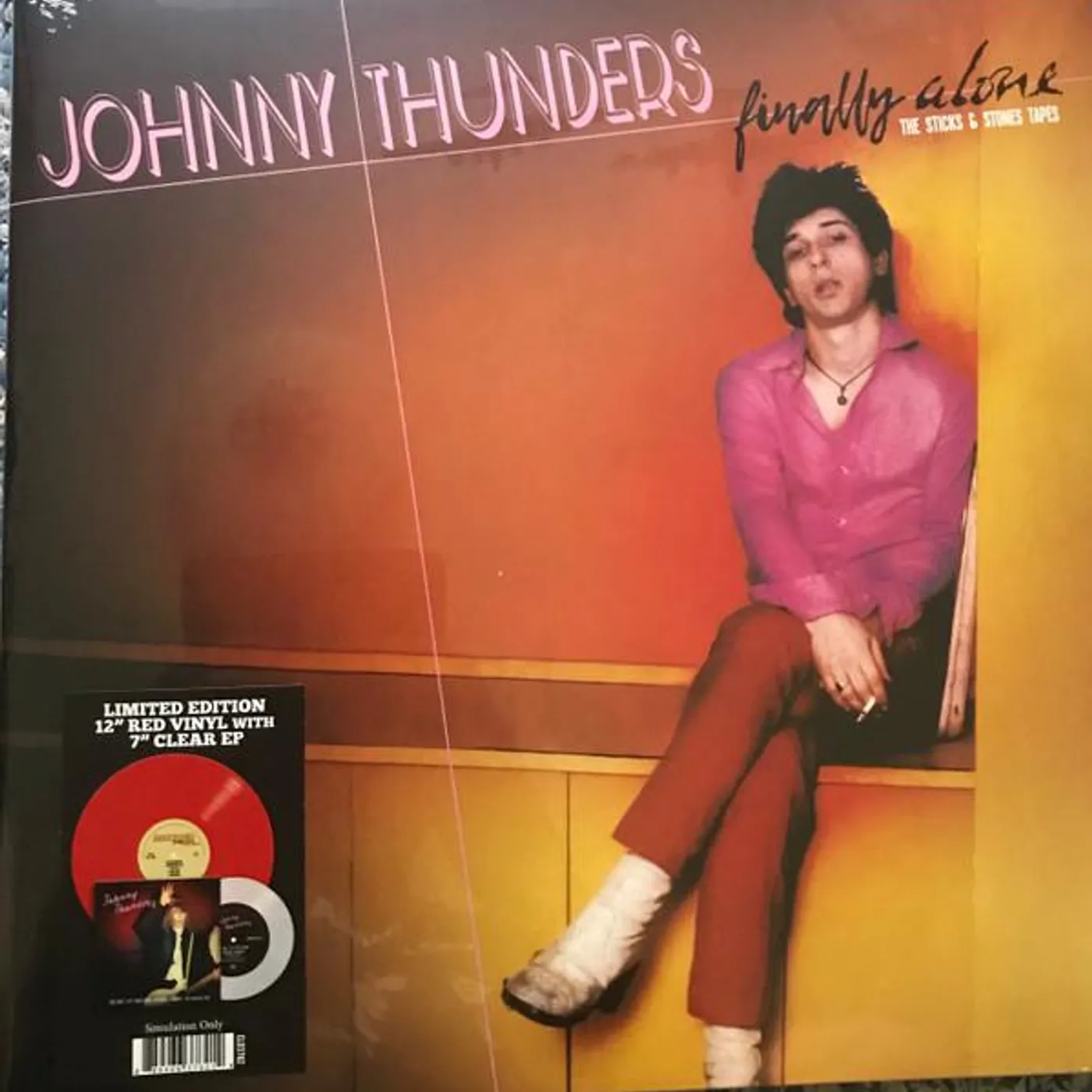 Johnny Thunders Finally Alone (Red/White) Vinyl Record