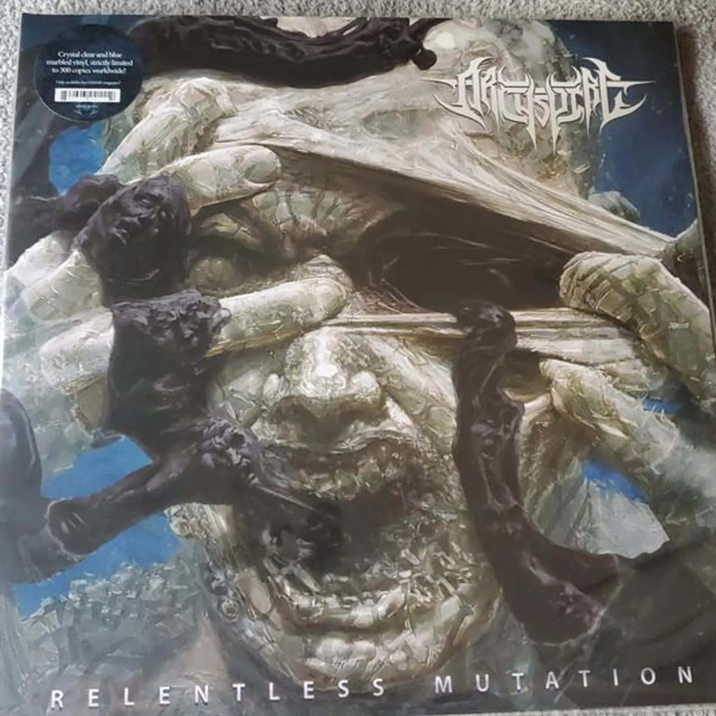 Archspire RELENTLESS MUTATION (CRYSTAL CLEAR & BLUE MARBLED VINYL) Vinyl Record