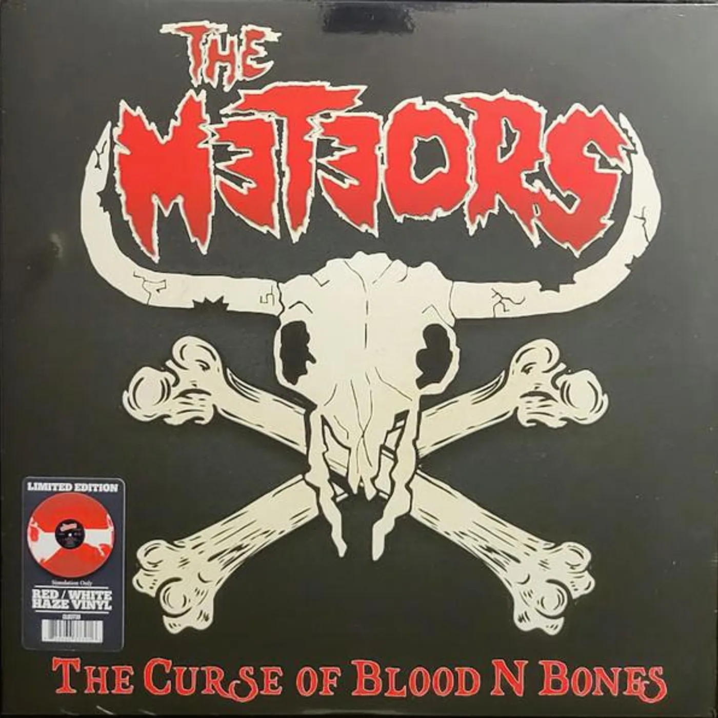 The Meteors CUST OF BLOOD N' BONES (RED/WHITE HAZE VINYL) Vinyl Record