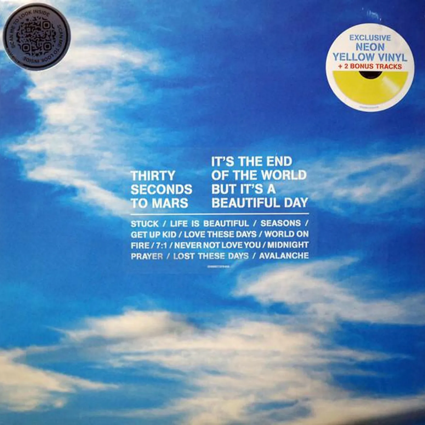 Thirty Seconds To Mars IT'S THE END OF THE WORLD BUT IT'S A BEAUTIFUL DAY Vinyl Record