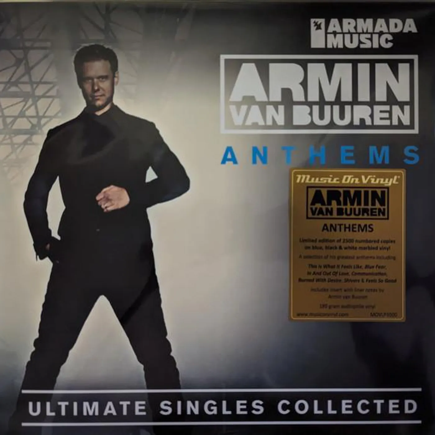 Armin van Buuren ANTHEMS (ULTIMATE SINGLES COLLECTED) (2LP/BLUE, BLACK & WHITE MARBLED VINYL/180G) Vinyl Record