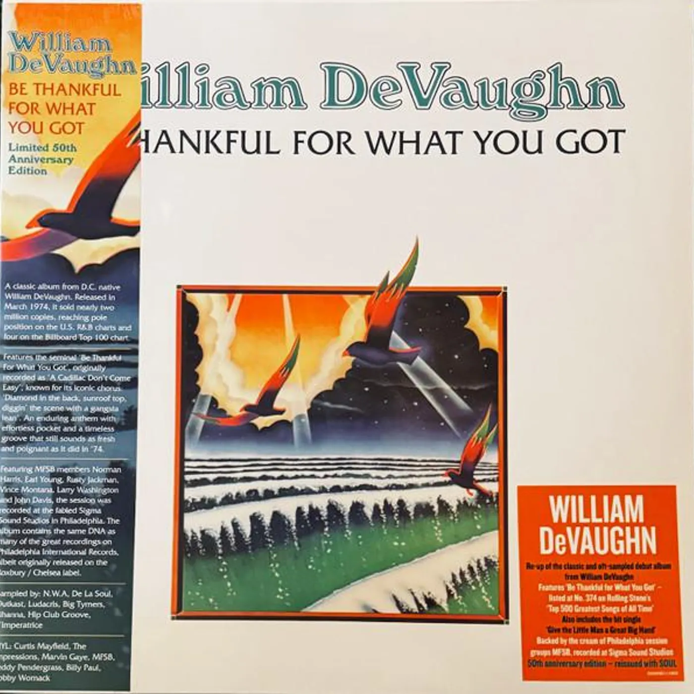 William DeVaughn BE THANKFUL FOR WHAT YOU GOT Vinyl Record