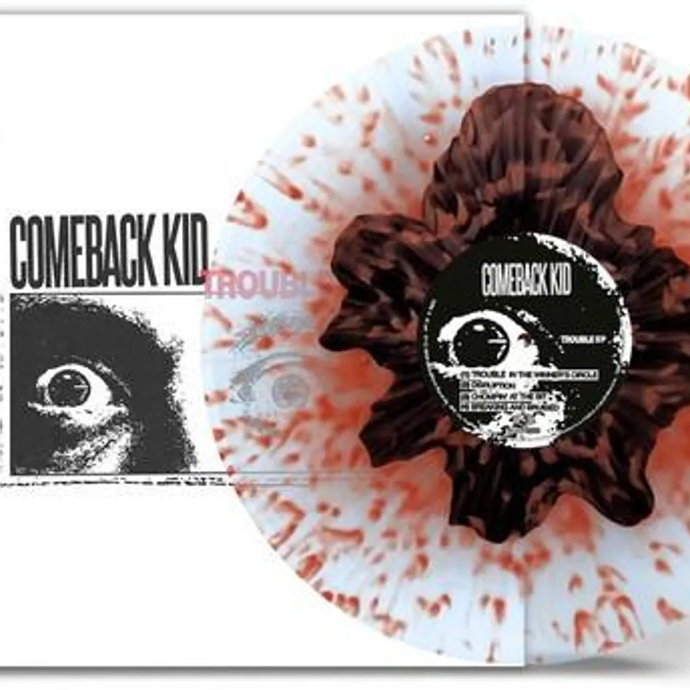 Comeback Kid TROUBLE EP (CLEAR/BLACK YOLK W/ RED SPLATTER VINYL) Vinyl Record