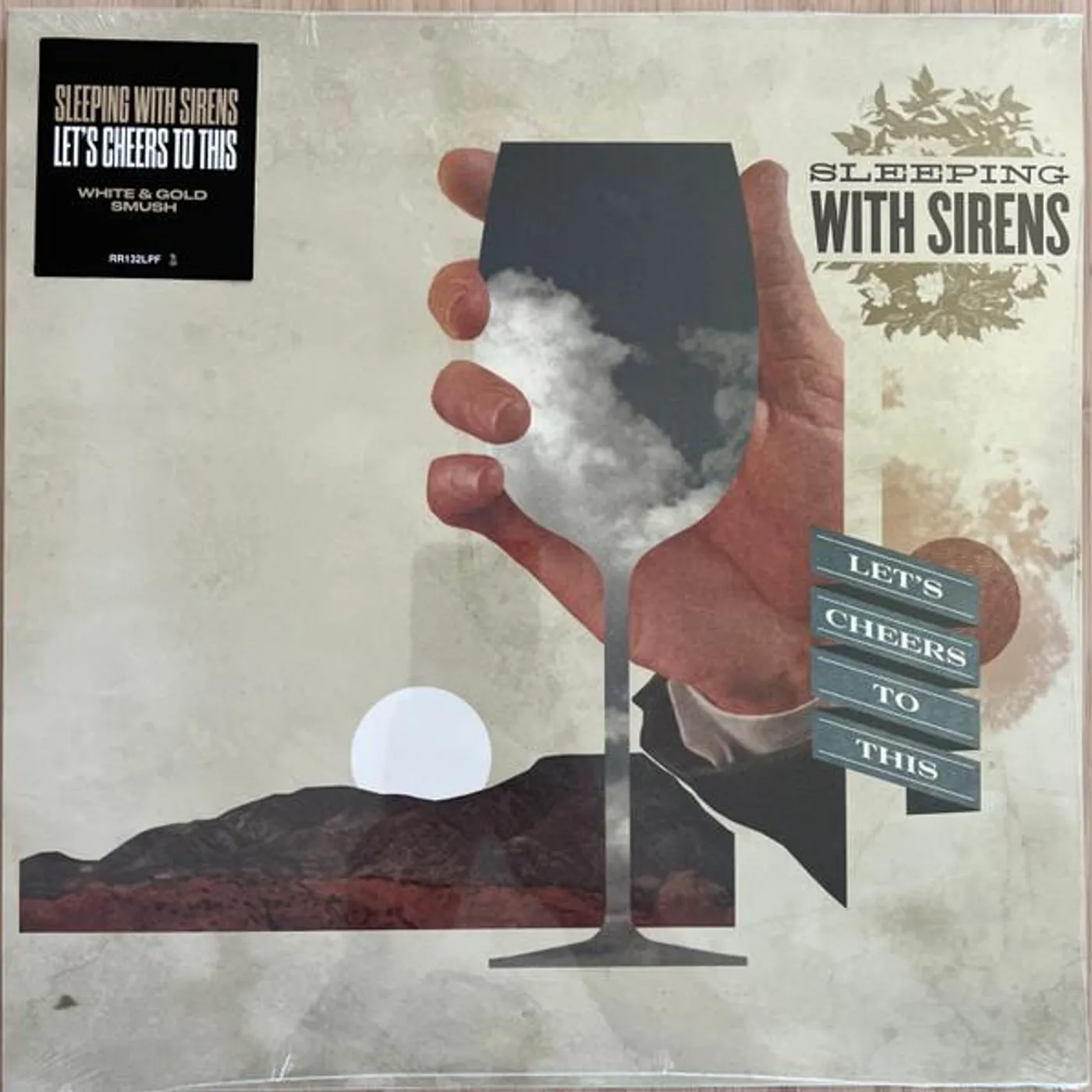 Sleeping With Sirens LET'S CHEERS TO THIS (WHITE & GOLD SMUSH VINYL) Vinyl Record