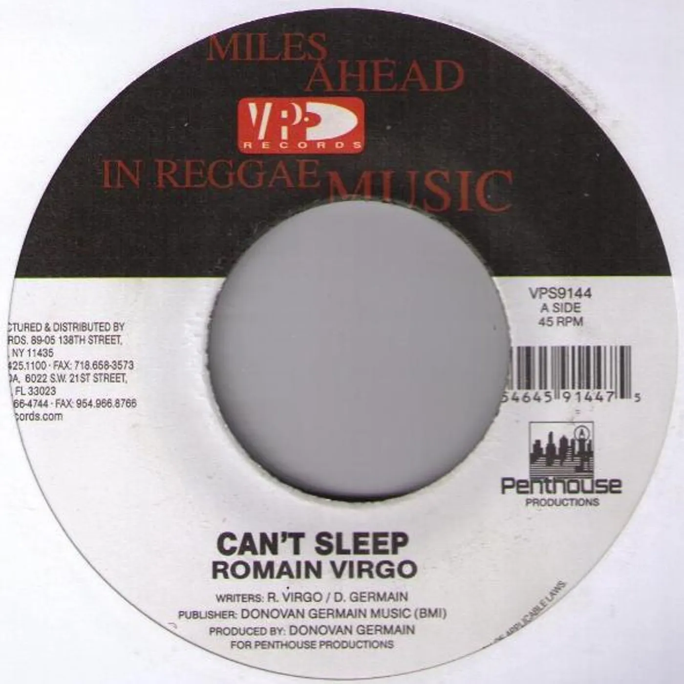 Romain Virgo CAN'T SLEEP Vinyl Record