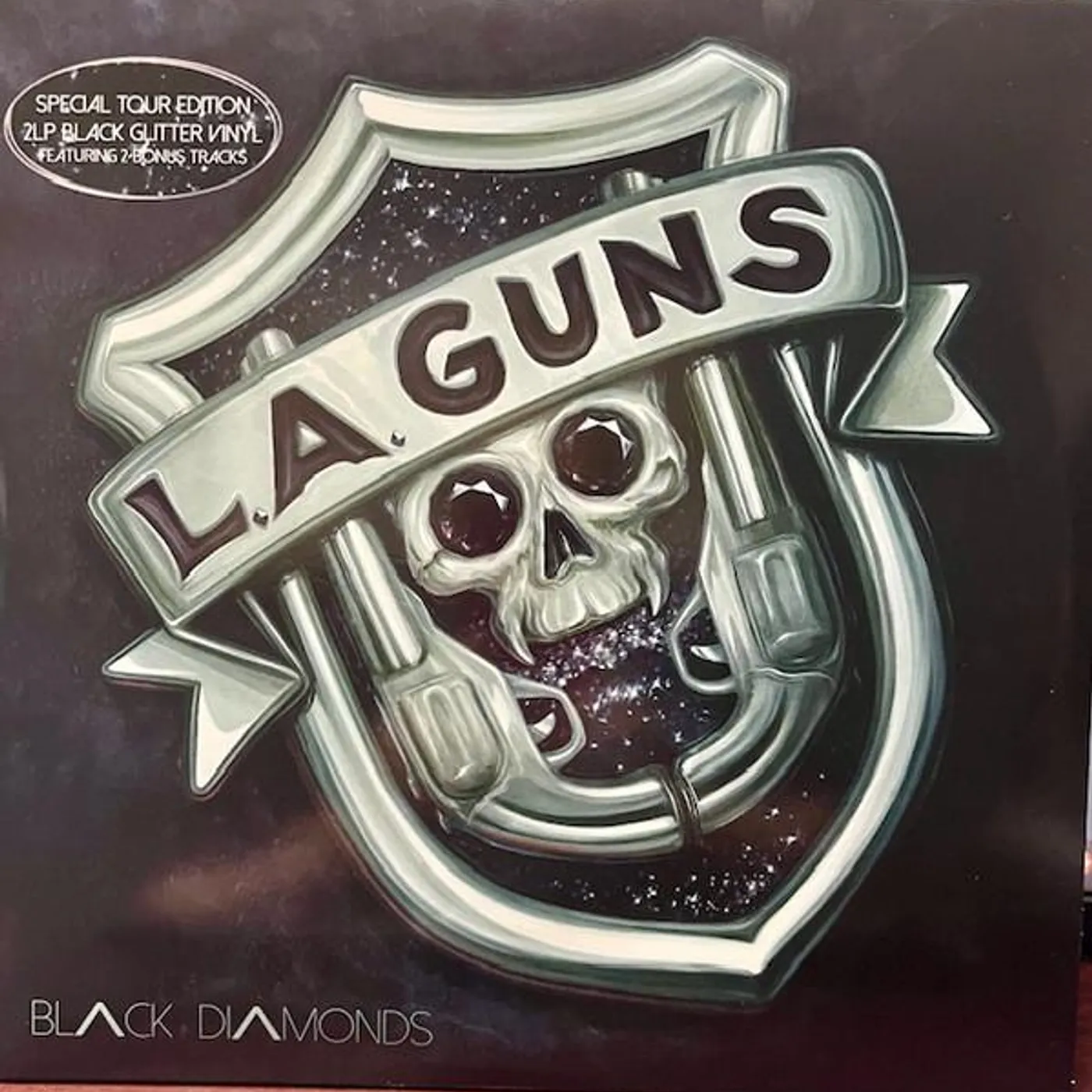 L.A. Guns Black Diamonds (Black Glitter Vinyl/2LP) Vinyl Record