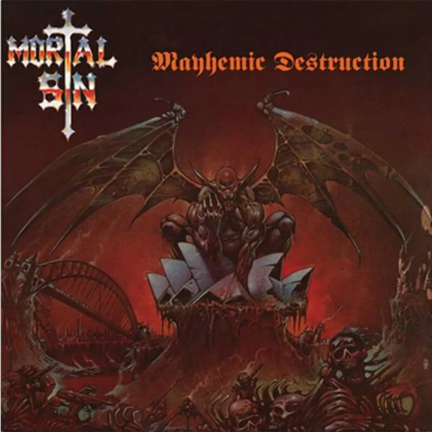 Mortal Sin MAYHEMIC DESTRUCTION (SILVER VINYL) Vinyl Record