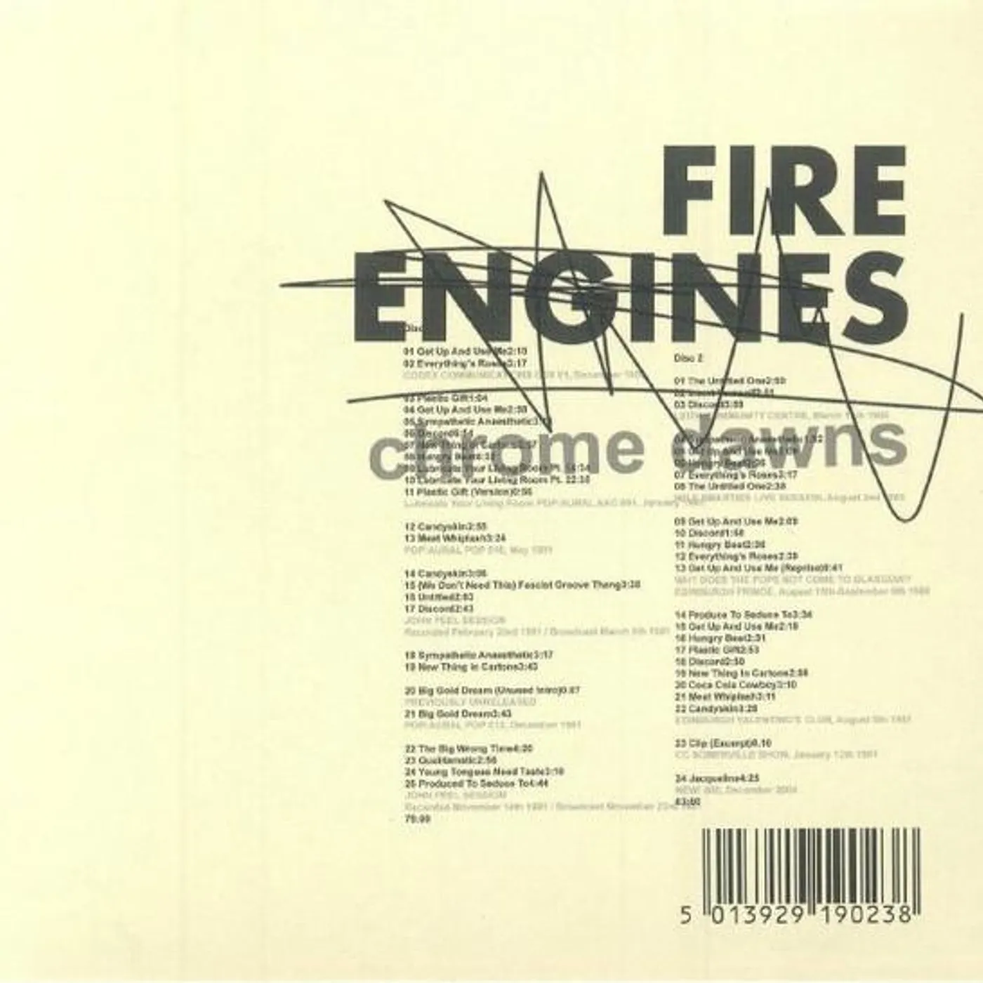 Fire Engines CHROME DAWNS CD