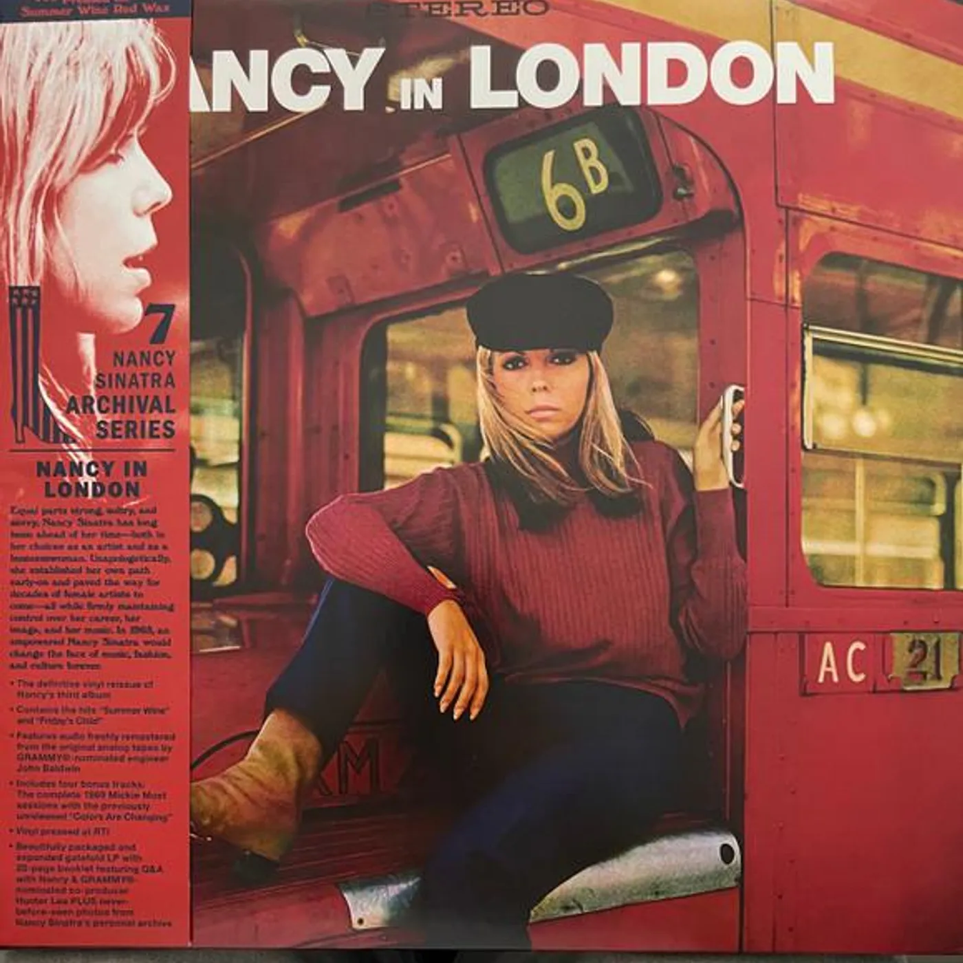 Nancy Sinatra NANCY IN LONDON (SUMMER WINE RED VINYL) Vinyl Record
