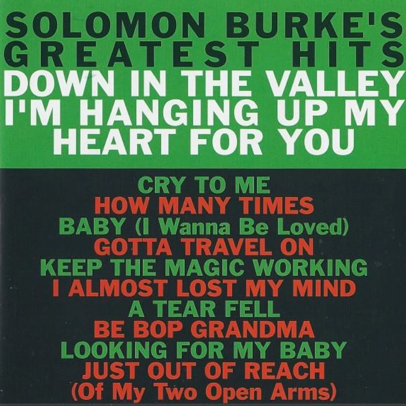 SOLOMON BURKES GREATEST HITS CD