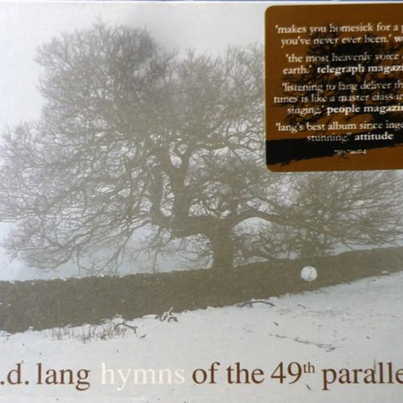 k.d. lang HYMNS OF THE 49TH PARALLEL CD