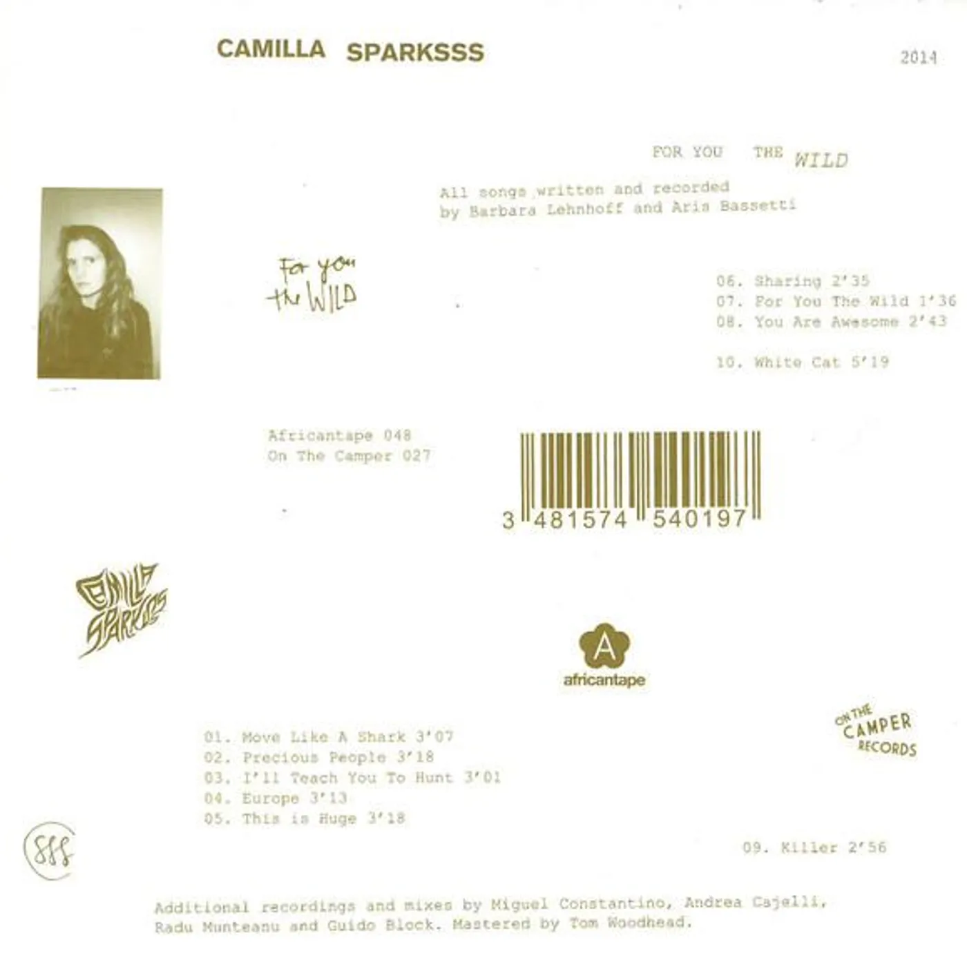 Camilla Sparksss FOR YOU THE WILD CD