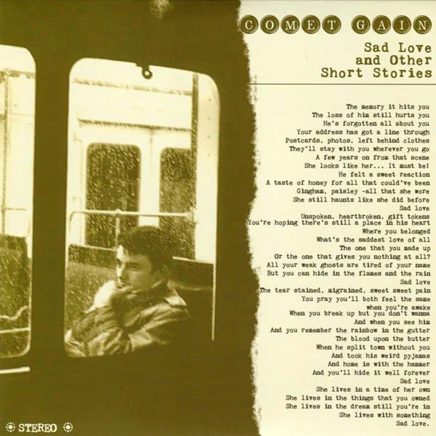 Comet Gain SAD LOVE & OTHER SHORT STORIES Vinyl Record