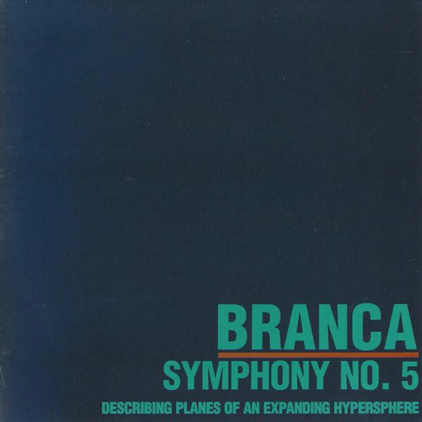 Glenn Branca SYMPHONY #5..HYPERSPHERE CD