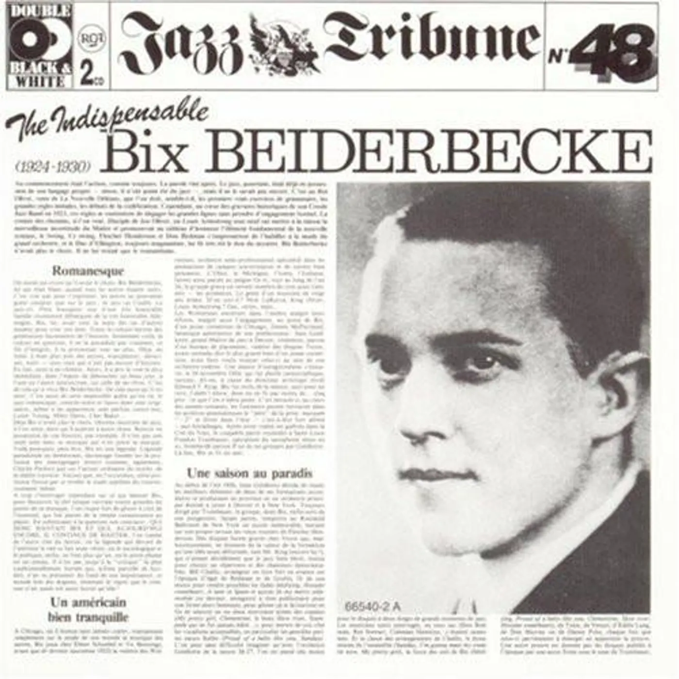 INDISPENSABLE BIX BEIDERBECKE (1925-1930) CD