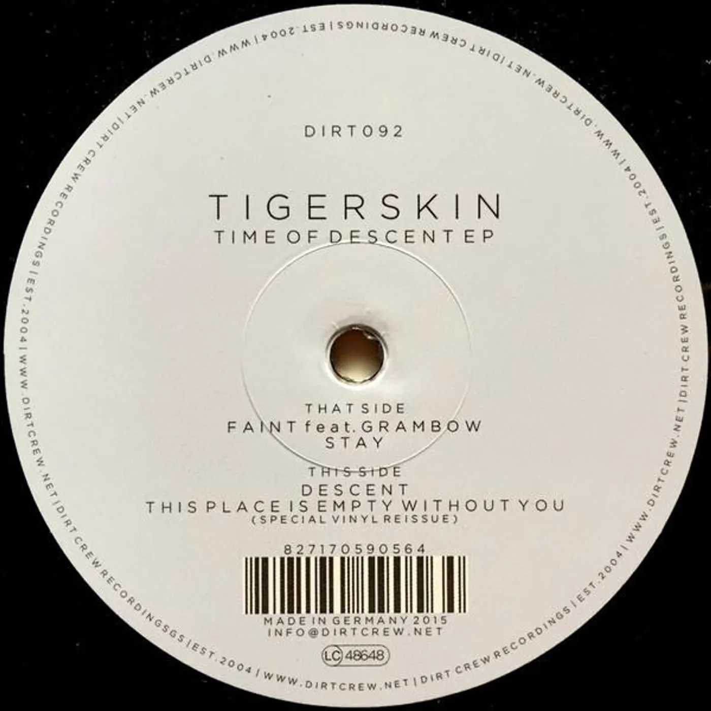Tigerskin Time Of Descent Vinyl Record