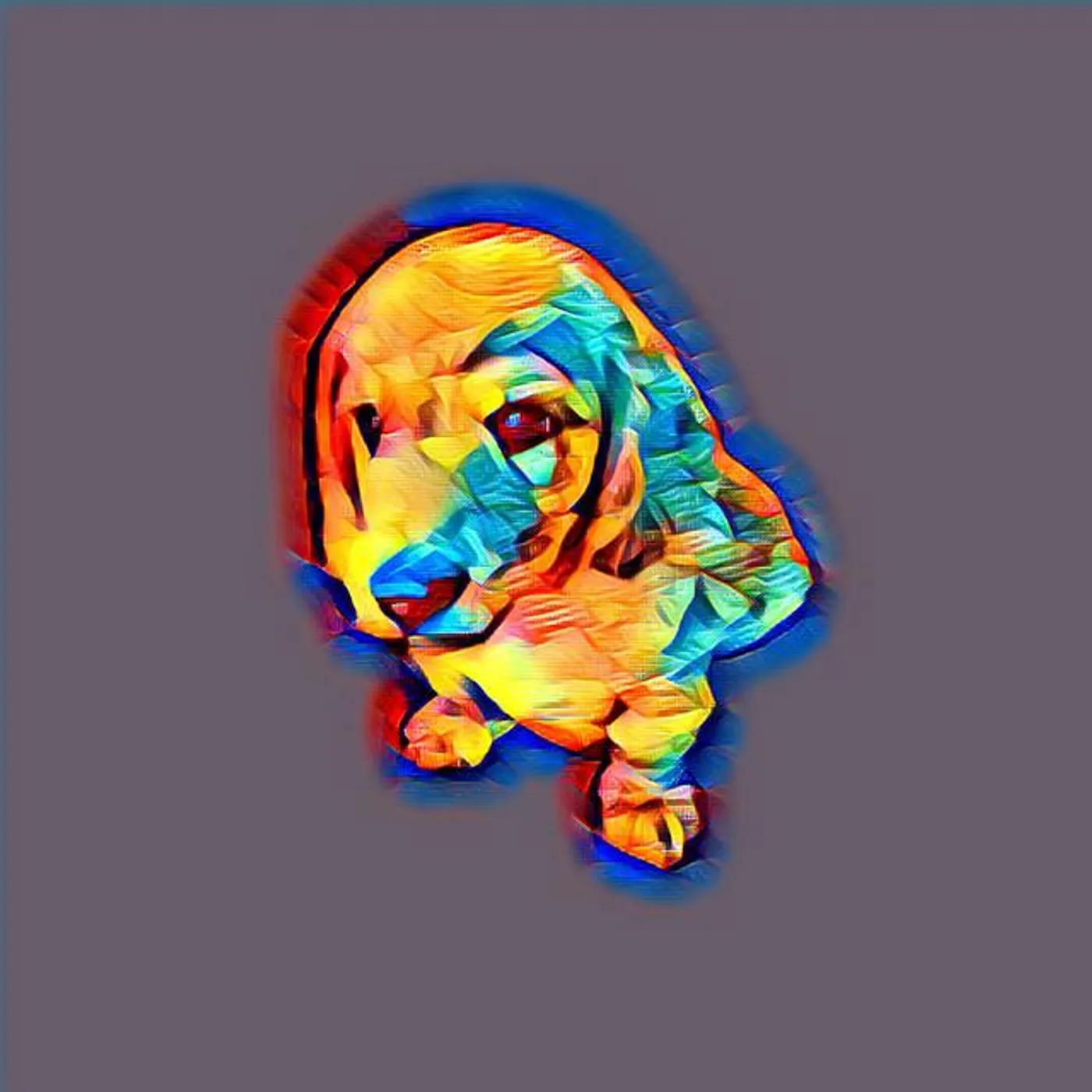 夕方の犬(U ・ェ・)