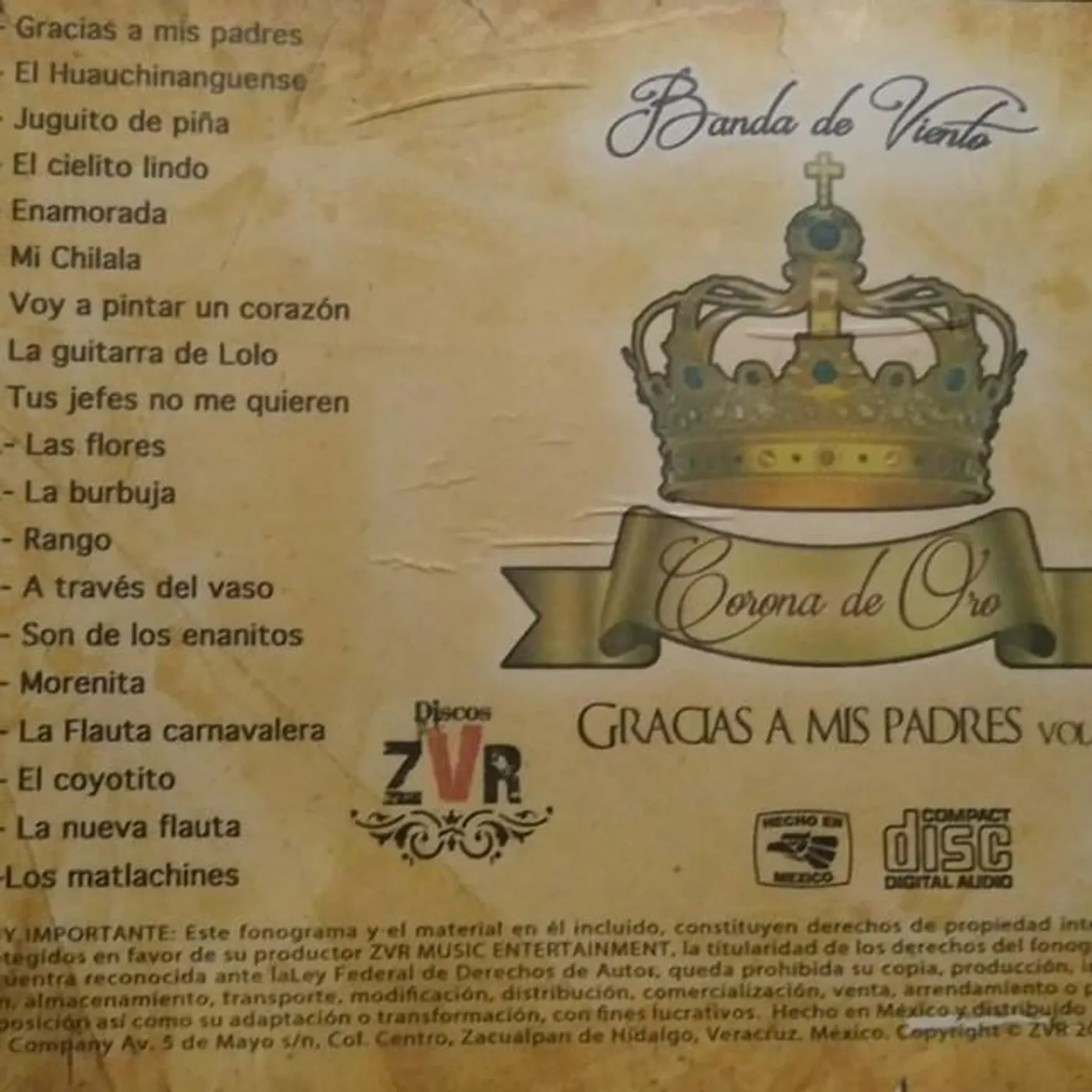 BANDA DE VIENTO CORONA DE ORO