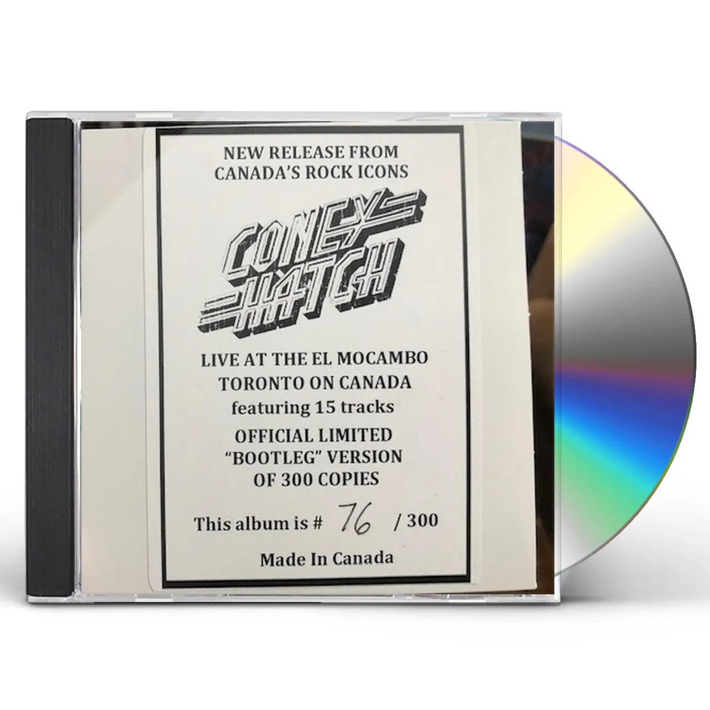 Coney Hatch LIVE AT THE EL MOCAMBO CD