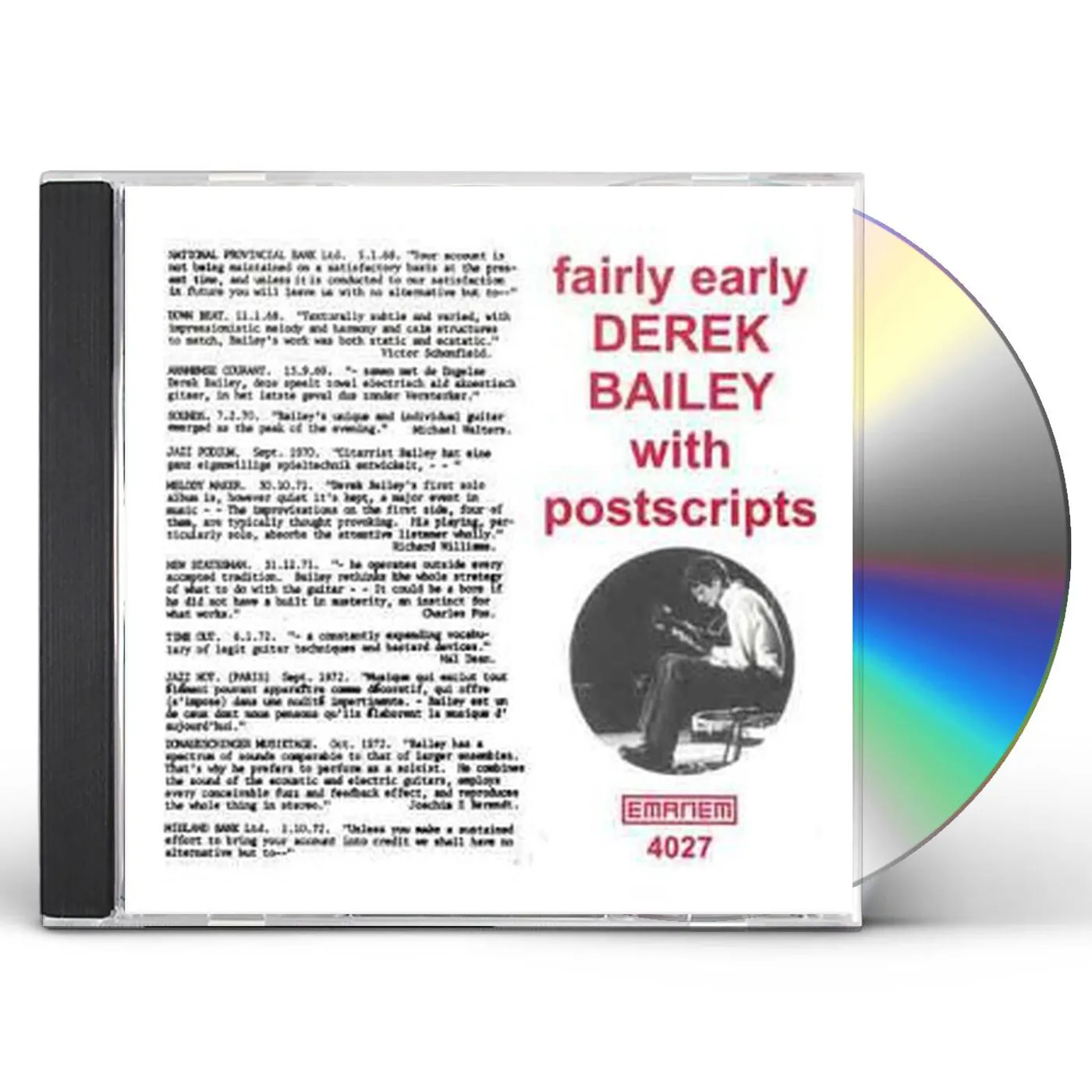 Derek Bailey FAIRLY EARLY WITH POSTSCRIPTS CD