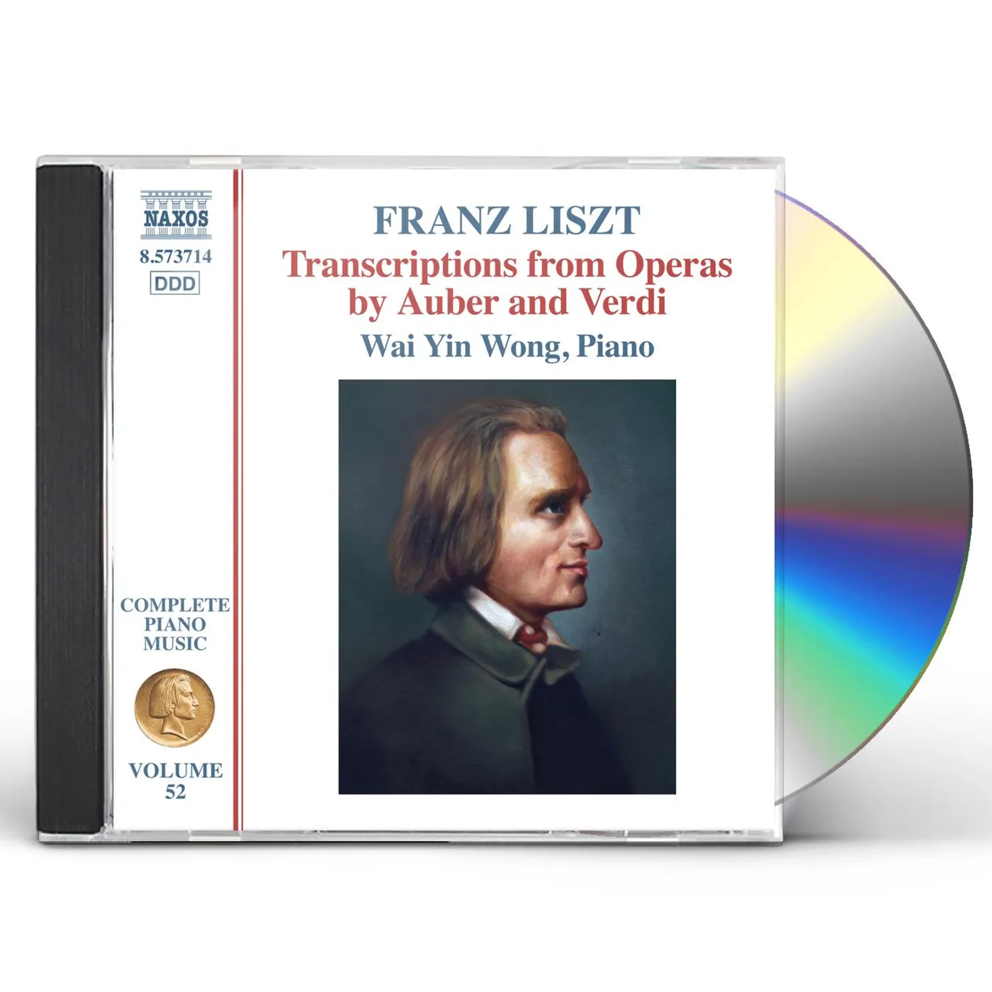 Wai Yin Wong LISZT: COMPLETE PIANO MUSIC, VOL. 52 - TRANSCRIPTIONS FROM OPERAS BY AUBER & VERDI CD