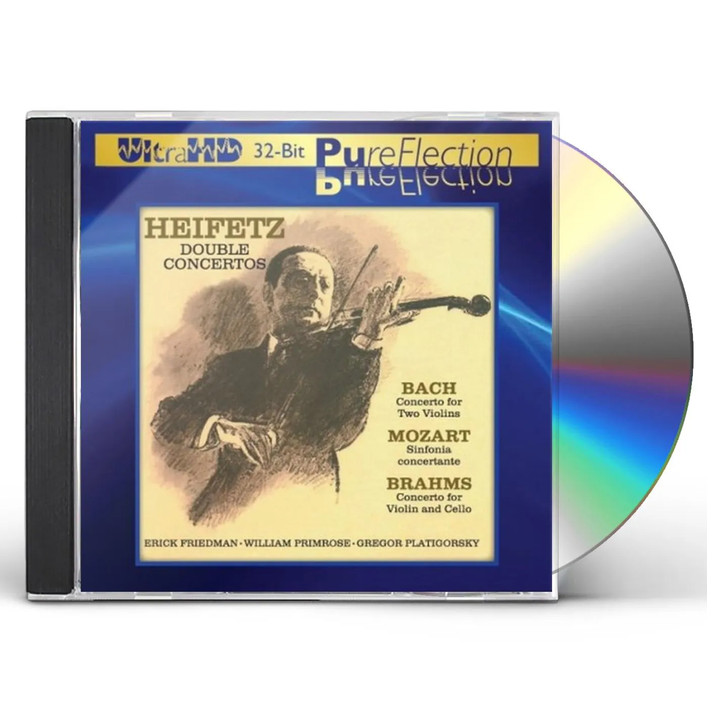 Jascha Heifetz DOUBLE CONCERTOS-J.S. BACH MOZART BRAHMS CD