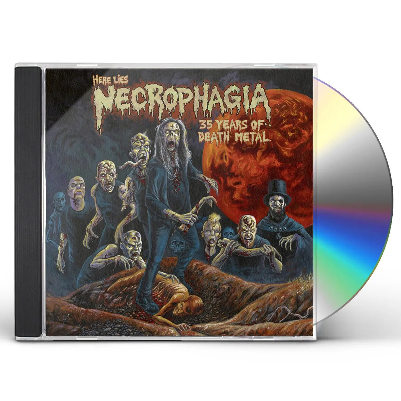 HERE LIES NECROPHAGIA; 35 YEARS OF DEATH METAL CD