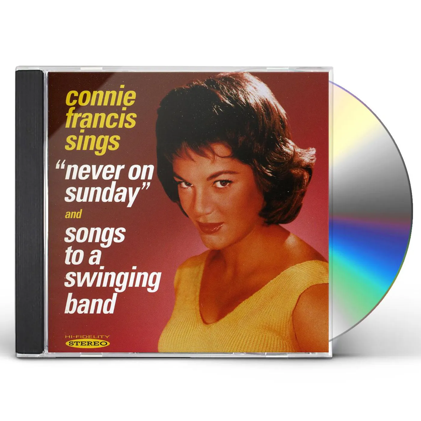 Connie Francis NEVER ON SUNDAY & SONGS TO A SWINGING BAND CD