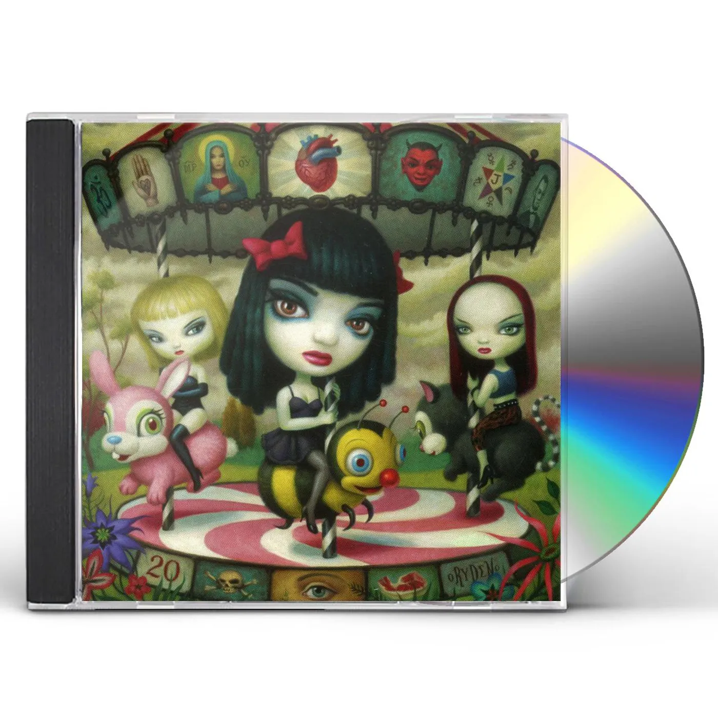 Jack Off Jill CLEAR HEARTS GREY FLOWERS CD